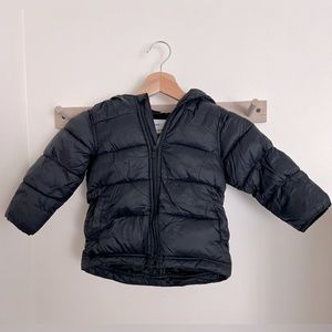 Old Navy Kids Black Puffer Winter Hoodie Jacket Size 2T